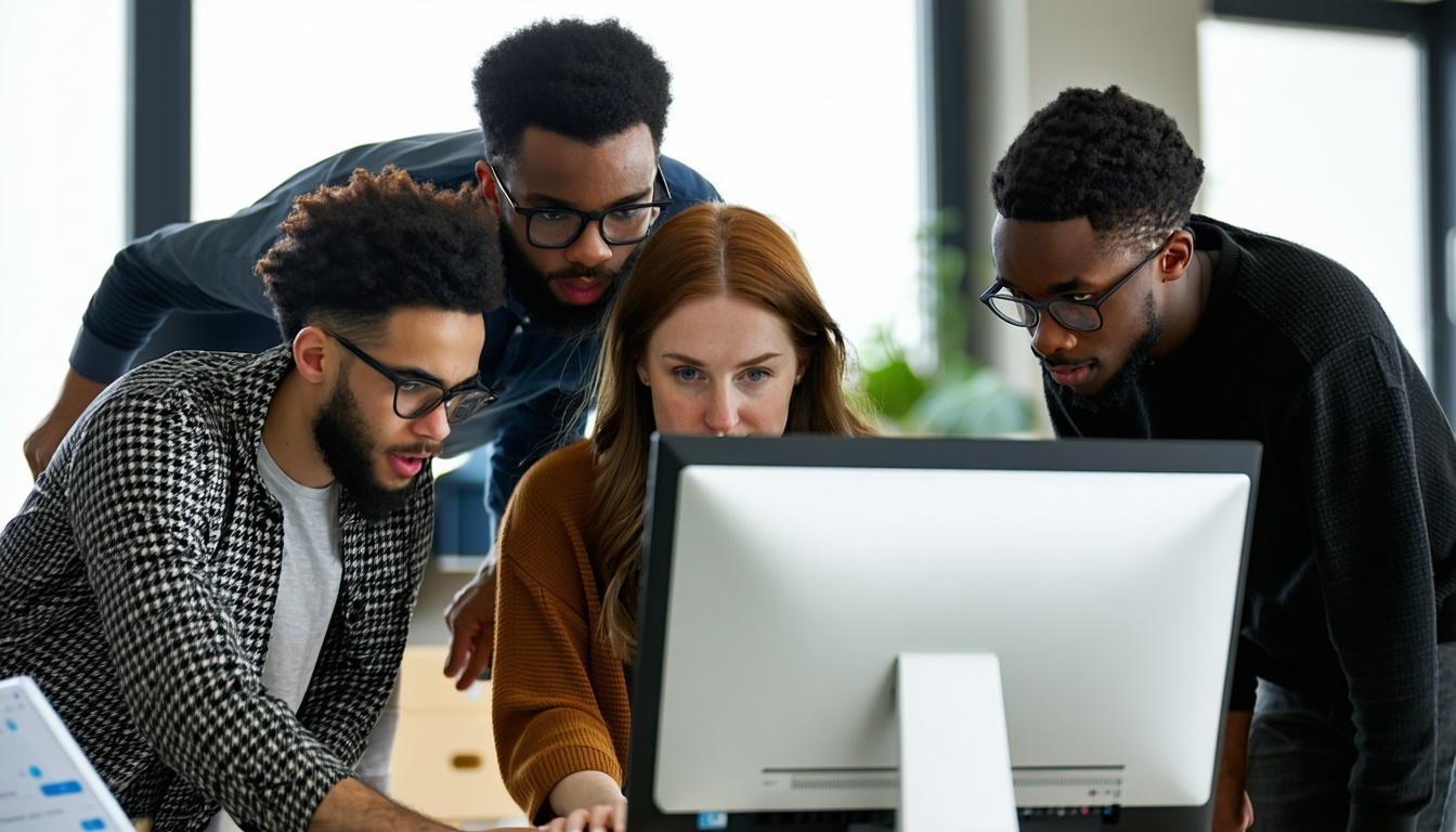 people working together around a computer-2